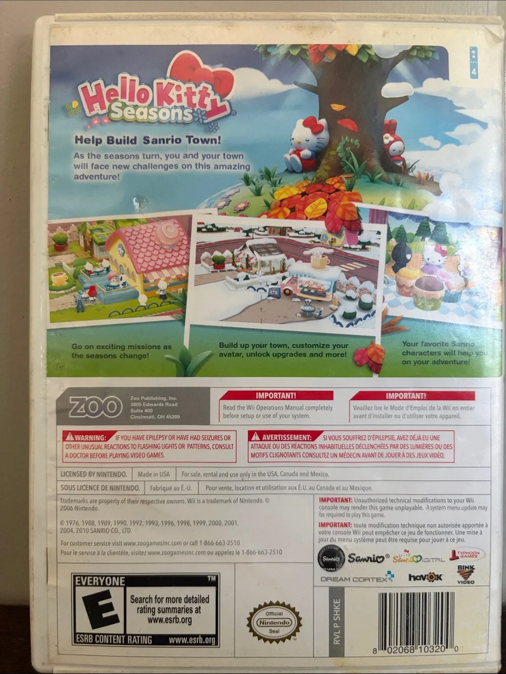 Nintendo Wii Hello Kitty Seasons